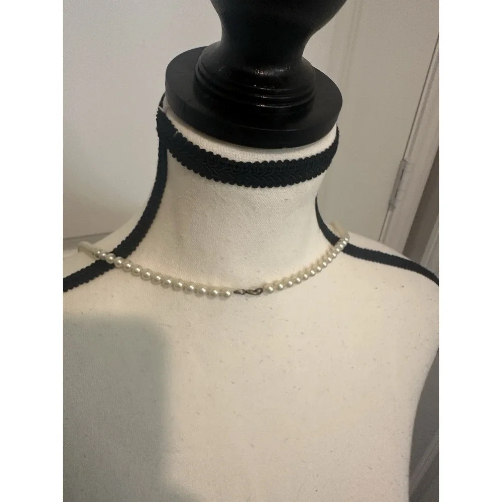 Vintage Faux Pearl Opera Necklace Long Strand Classic Bridal Jewelry